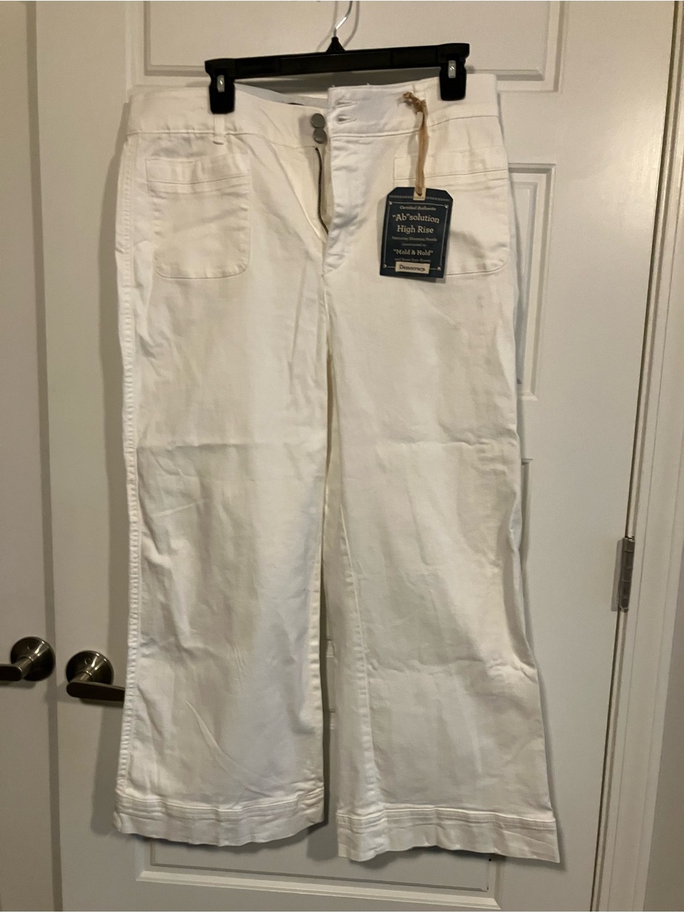 Democracy White High-Rise Wide Leg Jeans